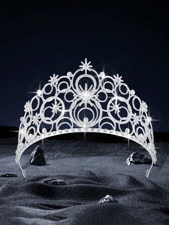 1pc Bubble Crown,The Noble Crown,Suitable For Bride Crown,Crystal Crowns For Women, Crystal Bubble TiaraBride Royal Queen Headband Princess Headpieces For Women Bridal Wedding Prom Birthday Party Cosplay Decor Hair Accessories