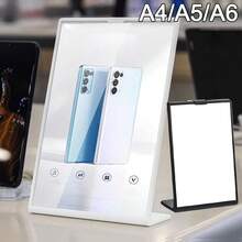 Transparent Acrylic Panel Menu Display Stand A4 A5 A6 Table Card Sign Collection Photo Protection Holder Album Postcard Souvenir Display Stand Table Brand High-End Plastic Wine Catalog Menu A5 A6 Type Name Idol Photocard Holder Card Desktop Photo Display Frame - Multicolor - View 4