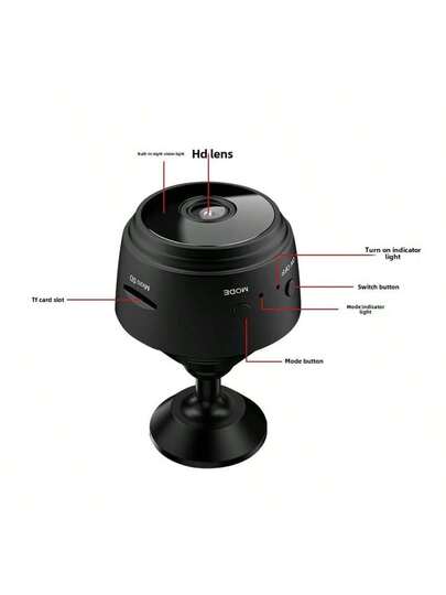 1080P Mini WiFi Camera A9 APP Remote Home Security Monitoring Camera, Wireless Infrared Indoor Outdoor Motion Detection view 2