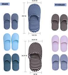 ¡RecomendadoZapatillas de Viaje Reemplazo para Hombre Mujer, Zapatillas Portátil Plegable Pantuflas Reutilizable Interior Suave Algodón ntideslizante Unisex Reemplazo para Casa Hotel Viajar(Hombre Rayas azules)¡Top de Temporada - 1 - Ver 7