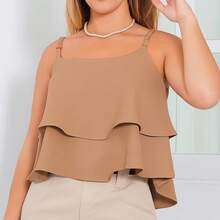 Duna Summer Fashion Comfortable 3-Piece Tank Top With 2 Ruffles - 黑色,粉紅色,裸色 - 查看 2