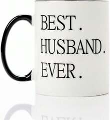 Regalos para el esposo: taza de café de 11 oz de cerámica, mejor esposo de todos los tiempos, ideas de regalos divertidos para cumpleaños, bodas, aniversarios y día del padre para el esposo de la esposa. - Multicolor - Ver 9