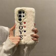 Carcasă de telefon Wnter pentru 1Samsung Galaxy S23 S24 Ultra FE A54 A55 5G A35 A05S Carcasă de pluș Ins Love Anti-cădere Carcasă spate de protecție caldă