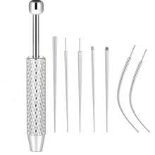 Piercing Cone Ball Clamp Tool, For Jewelry Replacement - Flat Base Earring Piercing Gun, Ear Nose Lip Piercing Kit - Steel - View 13