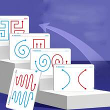 1set Left & Right Brain Development Card Game, Laminated Paper,Fine Motor Training Aids