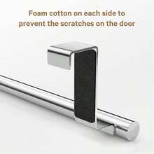 Space-Saving Stainless Steel Over-Door Towel Rack - Easy Install, Rust-Resistant Hanging Bar For Bathroom & Kitchen Towel Holder For Bathroom Towel Rack For Bathroom