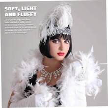 Plumas blancas boa 6.6 pies de largo y suaves plumas suaves disfraces de boa para fiestas, festivales, orgullo, blanco - 1 - Ver 4