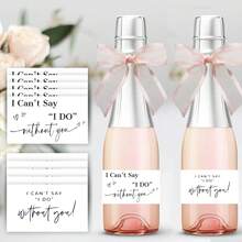 5pcs/10pcs/20pcs,Bridesmaid Champagne Labels Bridesmaid Proposal Labels Will You Be My Bridesmaid Or Bridesmaid Gifts Champagne Labels Bridesmaid Gifts Holidays Valentine's Day And Other Holidays Summer Birthday Wedding Beach Back To School School Supplies Room Decor - Black - View 2