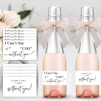 5pcs/10pcs/20pcs,Bridesmaid Champagne Labels Bridesmaid Proposal Labels Will You Be My Bridesmaid Or Bridesmaid Gifts Champagne Labels Bridesmaid Gifts Holidays Valentine's Day And Other Holidays Summer Birthday Wedding Beach Back To School School Supplies Room Decor