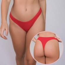 Kit Of 10 Cotton Thong Panties, Non-Marking, Sexy Panties - 彩色 - 查看 2