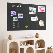 Tablón de anuncios de fieltro 3D Autoadhesivo Multifuncional Azulejo de fieltro de pared Tablero de visión 48x36 pulgadas - 1 - Ver 8