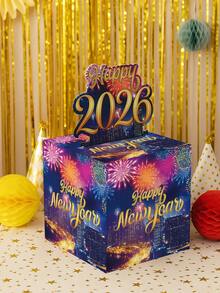 1 طقم صندوق سحب النقود لألعاب نارية لرأس السنة الجديدة، صندوق ورقي لسحب النقود مع 30 كيس أوبي للهدايا النقدية، ديكور لأجواء رأس السنة الجديدة، ديكور حفلة رأس السنة الجديدة 2026، ديكورات رأس السنة الجديدة، احتفالات رأس السنة الجديدة