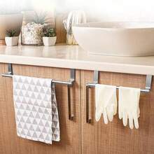 Space-Saving Stainless Steel Over-Door Towel Rack - Easy Install, Rust-Resistant Hanging Bar For Bathroom & Kitchen Towel Holder For Bathroom Towel Rack For Bathroom
