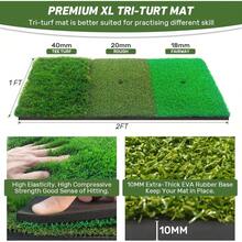 Golf Net With Practice Mat,Golf Hitting Aid Nets 10x7FT For Backyard Driving Chipping Training Swing With Target Mat Balls For Outdoor Indoor,Gifts For Men Dad Him And Golfer - Mặc định - Xem 6