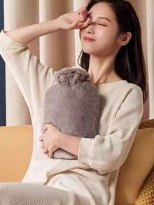 2000ml/1000ml/500ml Hot Water Bottle With Soft Cover And Plush Coat - Classic Hot Water Bottle, Winter Christmas Warming Supplies, Can Relieve Pain, Neck And Shoulder Pain, Warm Feet, Relieve Menstrual Cramps, Hot And Cold Therapy, Christmas Gifts For Family, Friends, Girlfriends Recommended, Christmas Gifts - Multicolor - View 8