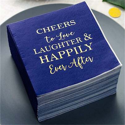 100 Pcs, 2-Ply Wedding Napkins, Disposable Guest Hand Towels White And Golden Foil Mr And Mrs Paper Cocktail Napkins, Mr & Mrs Beverage Paper Cocktail Napkins For Reception Decorations Wedding Bridal Shower Engagement Party