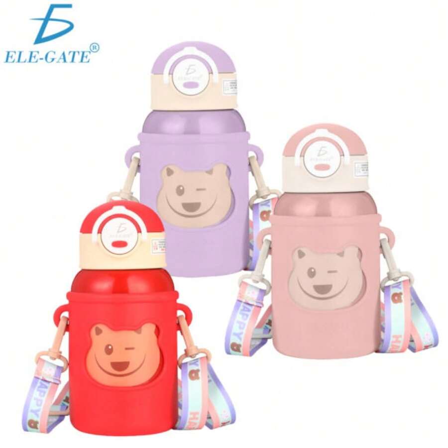 ELE-GATE Stainless Steel  Water Bottle With Case 650 ML - 粉色 - 查看 1