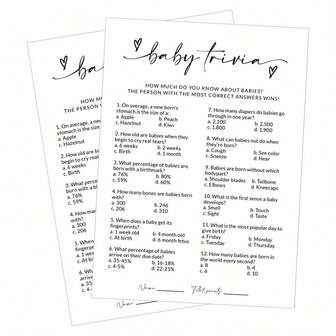 5 st/10 st/20 st/30 st/50 st B Aby Duschtrivia-spel Roligt B Aby Duschspel, Könsavslöjande B Oy eller G Irl Festgåva