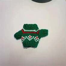 1pc Mini Pet Winter Sweater, Thick & Warm Clothing, New Christmas Hamster Knitted Sweater, Soft Material, Cute Outfit For 10cm~14cm Small Hamsters, Christmas Gift For Little Pets, Hamster Christmas & New Year Theme Sweater