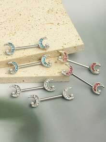 12 قطعة مجموعة خواتم ثدي من الفولاذ المقاوم للصدأ بتصميم زهرة الكريزانثيمم المتدلية، مرصعة بزركونيا 5A، مناسبة للاستخدام اليومي والحفلات والولائم