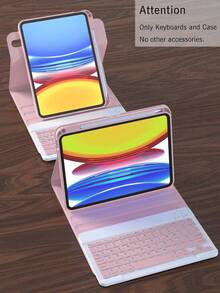 Rotating Protective Keyboard Case Compatible With Ipad, Compatible With IPad 10th Gen, PU Leather Material, Fits IPad 10.2", 9th/8th/7th Gen, Air 3/10.5", Pro 11" (2018/2020/2021/2022), With Acrylic Backplate And Pencil Slot, Suitable For IPad (A16) 11" 11th Gen (2025), Supports 3 Angle Adjustments, Compatible With IPad Air 4/5/11" (M2) 2024/(M3) 2025, Built-In 150mAh Battery - Pink - Pink - View 5