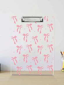 Personalized Teacher'S Gifts, Bow Pattern Folder,Teacher Clipboard,Pink Clipboard,Pink Bow Element, Bow Design ,Teacher Office Gift, Cute Stationery , Women Coworker Or Back To School Supplies,Teacher Graduation Gift, Back To School,School Supplies,Teachers Day Gift,Back To School Gift, Perfect Gift For Teachers,Cute Hanging Writing Board, Office Supplies