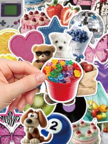 50 piezas Pegatinas retro Y2K para cuadernos, portátiles, estuches de teléfonos celulares, equipaje, guitarras y decoración