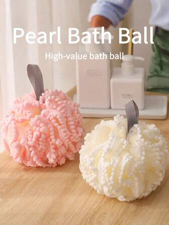 Badbubbelnät, badblomma, bubbelboll, supermjuk stor söt pärlformad badboll för kvinnor, exklusiva badprodukter, badrum, resetillbehör, bröllop, fest, födelsedag, perfekt present till kvinnor, män, föräldrar, vänner, accessoarer, roliga presenter, höstdekoration/badrumsdekoration/tillbaka till skolan/halloween/jul/nyår