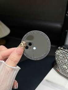Sparkling Wireless Magnetic Coil With Mirror Magnetic Ring For Makeup Ultra-Thin, Suitable For MagSticker Ring - Magnetic Ring Compatible With MagMagnetic Wireless Charger Case, Compatible With IPhone 17 16 15 14 13 12 Pro Max Galaxy Android Accessories