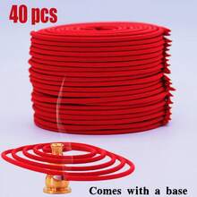 20/40/48/50/96/100/120pcs Dragon's Blood Spiral Incense Discs, Natural Lemongrass Scented, Suitable For Home Air Freshening, Pool Side, Patio, Porch, Deck, Camping And Hiking, Ideal For Meditation And Stress Relief