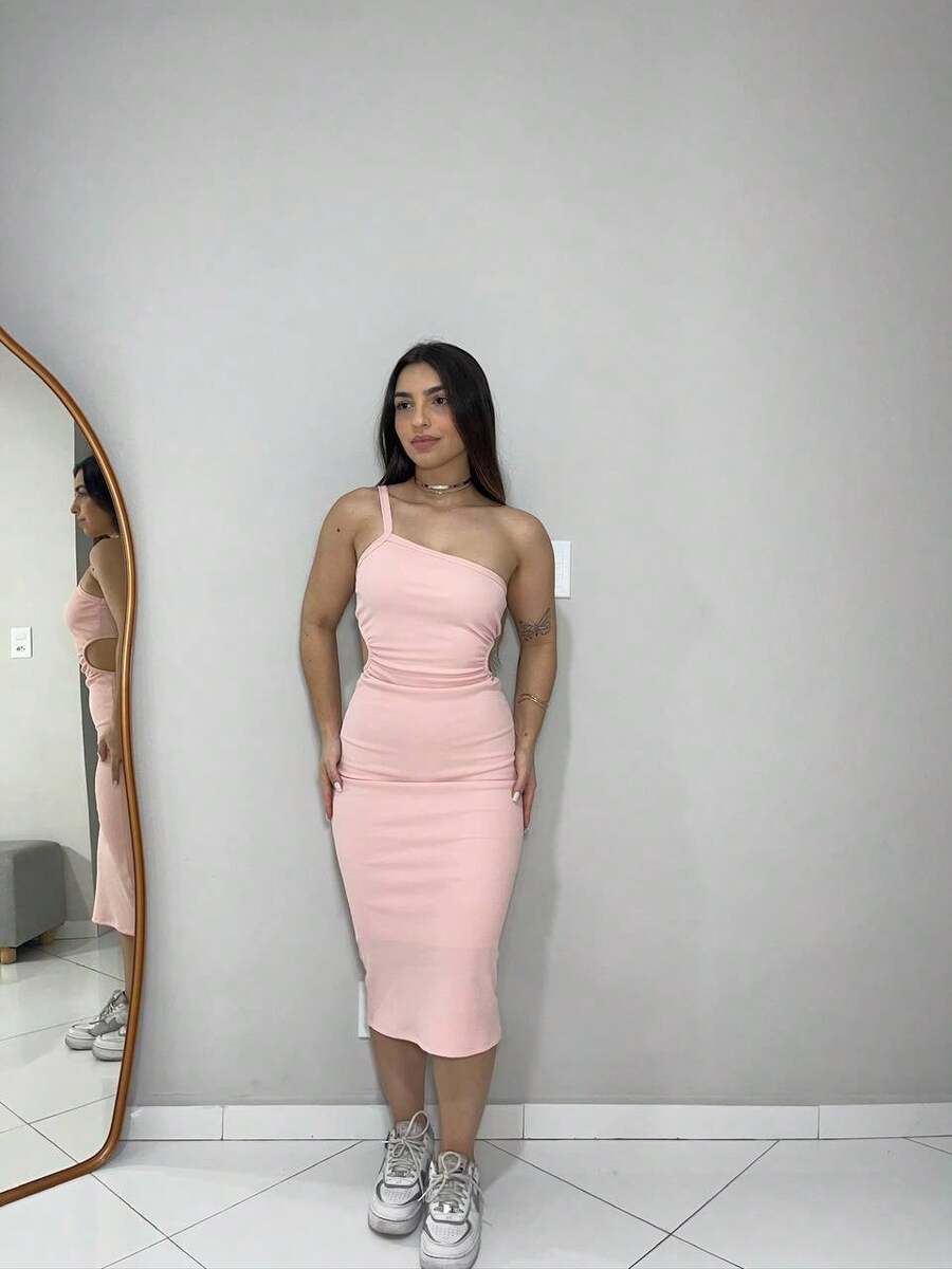 Vestido Feminino Mula Manca Forrado Costa Nua Elegante