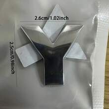 Car English Letter Metal Car Logo Trunk Sticker Number Plate Car Tail Decoration Car Body Sticker Modified Engine Capacity Label - Silver - View 25