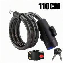 LOVTOKIN 1/2 piezas Cadena de bloqueo para motocicleta de uso pesado, candado para bicicleta de montaña - Hierro robusto, antirrobo, con 2 llaves, accesorios de para bicicleta reforzados, superficie pulida, método de control manual, para motocicleta y bicicleta