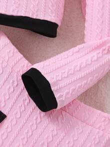 Spring & Autumn Elegant Bow Collar Long Sleeve Top & Skirt 2-Piece Set, Suitable For Casual Outings, Teens