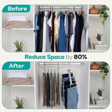 Pants Hanger, 6-Tier Open-Style Pants Hanger With Non-Slip Design Suitable For Jeans, Trousers, Scarves, And More Multi-Hanging Position Integrated Design Hanger For Organizing And Storing - White - View 5