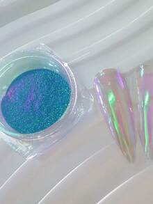 9pcs/Set Y2K Chameleon Nail Glitter Powder, Holographic Neon Iridescent Multifunctional Decorative Nail Glitter Powder - 彩色 - 查看 8