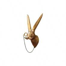 Animal Heads Wall Decor, Faux Deer Mount, Animal Sculptures Wall Decor, Resin Animal Wall Hanging Decoration Living Room Bedroom Kitchen, - Conejo - Ver 2