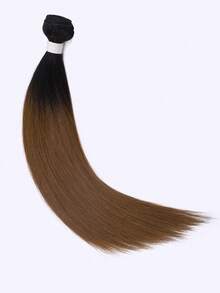 QVR QUEEN VIRGIN REMY 100% Human Hair Weft, Yaki Straight Remy Human Hair Weaving Extensions, 12-18 Inches Sew-In Hair Weft, 95g Per Piece - Rooted & Ombre - View 2