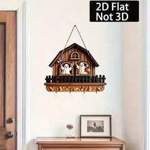 Ganchos de calabaza fantasma con 4 ganchos, llavero decorativo 2D para pared, ideal para entrada, puerta principal, pasillo y cocina. - Multicolor - Ver 4