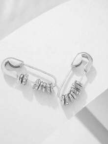 1 Pair Silver Pin Copper Alloy Dangle Earrings For Women Luxurious & Versatile Hypoallergenic Earring Daily Wear, Party, Date, Festival