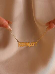 1 buc colier cu nume personalizat pentru femei, pandantiv cu litere cursive personalizate, din oțel inoxidabil, bijuterii pentru bărbați, lanț, guler Choker