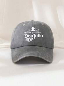 1pc Unisex Letter Print "DONJULIO" Decorative Vintage Washed Baseball Cap, Trucker Cap, Dad Hat, Suitable For Outdoor, Travel, Hiking, Beach - 風格 a - 查看 6