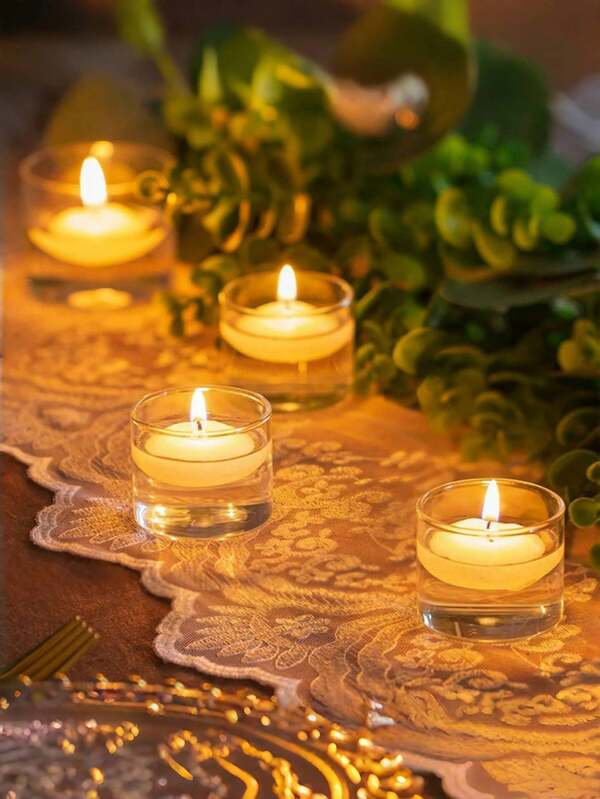 Valentinstag Hochzeitsparty Dekorationsset: Schwebender klarer Glas-Kerzenständer, Hydroplantvase aus hochwertigem Borosilikatglas, transparente Tisch-Blumenvase