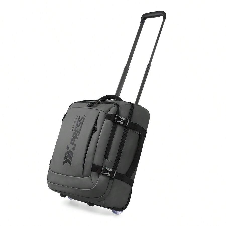 NEW YORK XPRESS 17 Inch Underseat Carry On Luggage Airplane Approved Water-Resistant Small Softside Rolling Suitcase Lightweight Personal Item Travel Duffle Bags - 灰色 - 查看 1