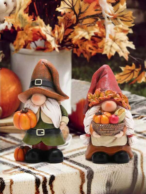 1pc Autumn Thanksgiving Pumpkin Gnome Decoration Handmade Swedish Gnome Gnome Autumn Decoration Gift - Autumn Thanksgiving Party Home Couple Gnome Decoration - Thanksgiving Autumn Gift