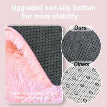 Room Decorative Rug, Soft And Fluffy Cheap Plush Bedroom Rug (Comes With 4 Free Rug Stickers), Living Room Rug, Bedroom Rug, Kids Room, Dorm, Baby Room Indoor Rug, Home Decor Aesthetic, Must Have For Halloween/Christmas - Pink - 粉色 - 查看 7