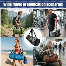 Bolsa de Malla para Buceo, Surf, Snorkel, Organizador de Equipos, Plegable, Grande, para Baloncesto, Voleibol, Fútbol, Bolsa de Equipos Deportivos - Negro - Ver 7