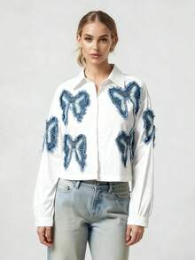 Sudadera casual de mujer LOVE JOYY con cuello redondo, estampado de letras, lavado vintage y efecto desgastado, adecuada para la vuelta al colegio y la temporada de graduación