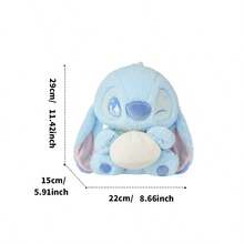 Miniso Búp bê nhồi bông Stitch Food Party Series ngồi với búi tóc, được làm từ chất liệu nhung mềm mại, thiết kế đáng yêu, tuyệt vời để trang trí nhà cửa và làm bạn đồng hành (1 chiếc) - Nhiều màu - Xem 5