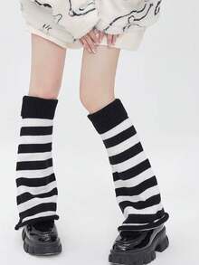 1 Cặp quần ống loe dệt kim gân cổ điển Y2K, giữ ấm cho mùa thu/đông - Nhiều màu - Xem 10